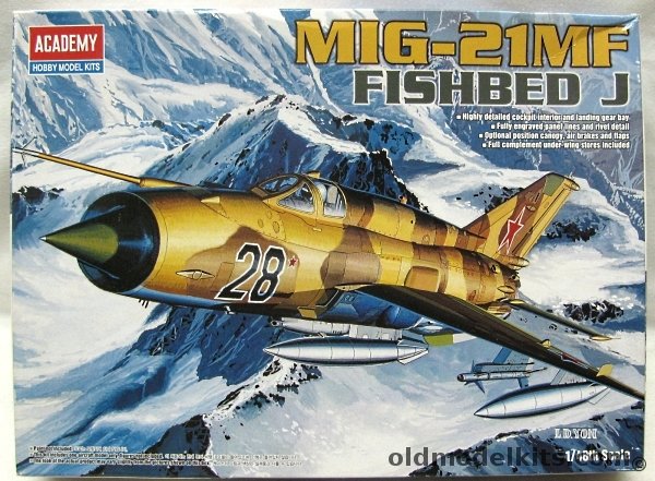 Academy 1/48 Mig-21MF Fishbed J - Hungary / India / USSR, 2171 plastic model kit